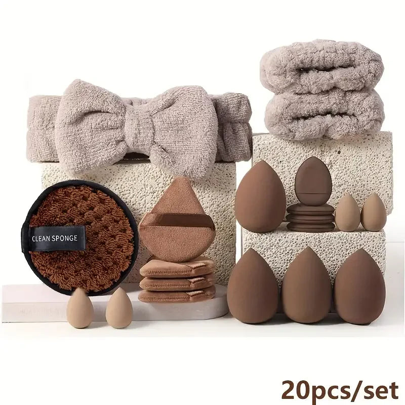 20/40 Pieces Makeup Tool Set, Makeup Brush Set, Full Set of Makeup Brushes Foundation Brushes Tool Set with Face Wash Tools