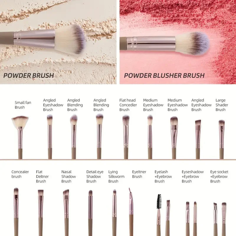 20/40 Pieces Makeup Tool Set, Makeup Brush Set, Full Set of Makeup Brushes Foundation Brushes Tool Set with Face Wash Tools