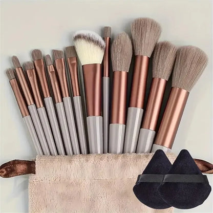 13/33pcs Professional Makeup Brush Set with Accessories for Combination Skin- Featuring Soft Brushes，Suitable for Beginners