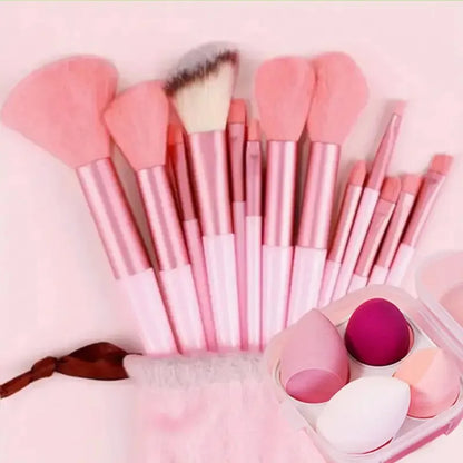 13/33pcs Professional Makeup Brush Set with Accessories for Combination Skin- Featuring Soft Brushes，Suitable for Beginners