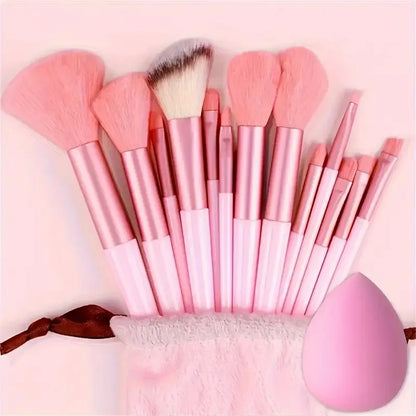 13/33pcs Professional Makeup Brush Set with Accessories for Combination Skin- Featuring Soft Brushes，Suitable for Beginners